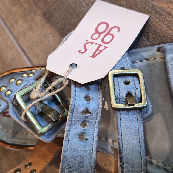 7/7.5 A.S. 98 Glenny Strappy Supple Leather Studded Detail Sandals - Picture 10 of 15